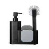 Rengo Black Monobloc 4pc Sink Caddy Set by Vigar