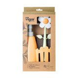 Florganic Orange 3pc Sink Caddy Set + Dispenser by Vigar