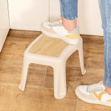 Grey Bamboo Stool 25cm by Vigar