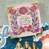 Corner Magnet - Here's To Strong by Natural Life Corner Magnet - Here's To Strong by Natural Life