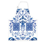 Indigo Seas Linen Apron with Pockets by Michel Design Works