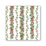 Holiday Garland Paper Napkins - Cocktail Napkin