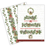 Set of 2 Holiday Garland Kitchen Towel by Michel Design Works
