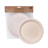 Eco Basics Biodegradable Sugarcane Plate 23cm - 10pcs by White Magic