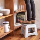 Compact Grey Foldable Stool 27cm by Vigar