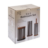 Eco Basics 3 in 1 Bathroom Set - Stainless Steel