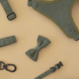 Pet Harness Cordroy Green by Antigone