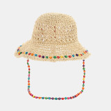 Chloe Straw Bucket Hat Beige by Antigone
