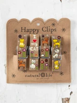Happy Clips - Love My Cat - Set of 4 by Natural Life