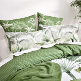 300 TC Cotton Reversible Noosa Palm Duvet Cover Set or Euro P/C by Renee Taylor