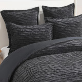 Charlotte Jacquard Onyx Duvet Cover or Euro P/C by Renee Taylor