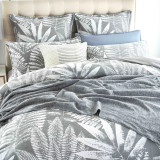 Raven Jacquard Charcoal Duvet Cover Set or Euro P/C by Renee Taylor
