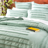 Classic Cotton Vintage washed Tufted Duvet Cover Set or Euro P/C by Renee Taylor