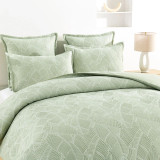 Woods Jacquard Sage Duvet Cover Set or Euro P/C by Renee Taylor