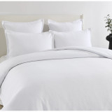 Atlantis Jacquard White Duvet Cover or Euro P/C by Renee Taylor