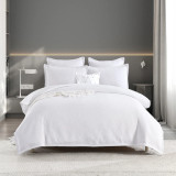Atlantis Jacquard White Duvet Cover or Euro P/C by Renee Taylor