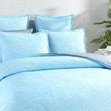 Oscillate Jacquard Sky Duvet Cover Set or Euro P/C by Renee Taylor