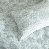 Rizz Jacquard Sage Duvet Cover Set or Euro P/C by Renee Taylor