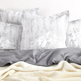 Grove Jacquard Charcoal Duvet Cover Set or Euro P/C by Renee Taylor