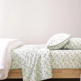 Red Gum Patterned Cotton Sheet Set by Renee Taylor