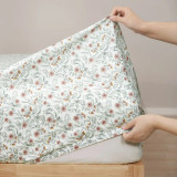 Red Gum Patterned Cotton Sheet Set by Renee Taylor