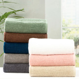 Cobblestone 650 GSM Cotton Ribbed Bath Sheet by Renee Taylor - 2 Pack