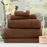 Cobblestone 650 GSM Cotton Ribbed Towel Set by Renee Taylor - 5 Piece Set
