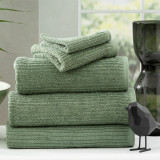 Cobblestone 650 GSM Cotton Ribbed Towel Set by Renee Taylor - 5 Piece Set