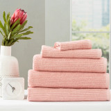 Cobblestone 650 GSM Cotton Ribbed Towel Set by Renee Taylor - 5 Piece Set