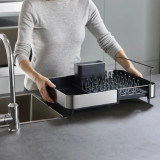 Extend Steel Dish Rack Grey by Joseph Joseph