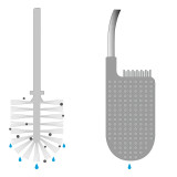 Flex Lite Toilet Brush White by Joseph Joseph