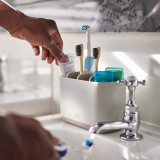 Easystore Large Toothbrush Caddy - Ecru