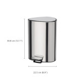 Luxe 5L Pedal Bin Stainless Steel by Joseph Joseph