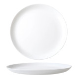 White Coupe Glass Dinner Plate - 25cm