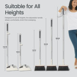 Indoor Outdoor Broom & Dustpan Set by White Magic