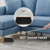 Indoor Outdoor Broom & Dustpan Set by White Magic