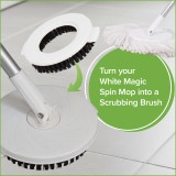 Microfibre Spin Mop Scrubbing Brush by White Magic