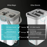 Flat Mop & Bucket Set by White Magic