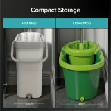 Flat Mop & Bucket Set by White Magic