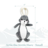 Arctic Hare Plush Dog Toy Small by Grrreen