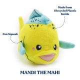 Mahi Mahi Plush Dog Toy Small by Grrreen