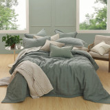 Laundered Linen Bedspread by MM Linen - Seagrass