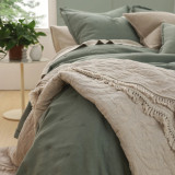 Laundered Linen Bedspread by MM Linen - Seagrass
