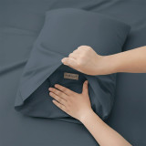 400TC Egyptian Cotton Fitted Sheet Set - Steel Blue