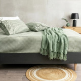 175 GSM Gingham Flannelette Fitted Sheet Set by Park Avenue