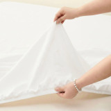 Washed Linen Cotton Sheet Set - White