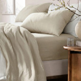 Washed Linen Cotton Sheet Set - Natural