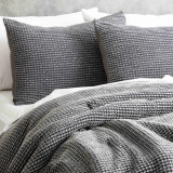 Boronia Waffle Comforter Set by Cloud Linen - Magnet