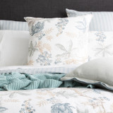 Floral Vine Cotton Slub Reversible Duvet Cover Set by Renee Taylor