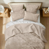 Archie Cross Stitch Velvet Coverlet Set by Renee Taylor